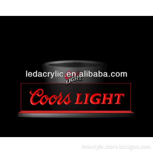 Coors light back bar illuminated acrylic tip